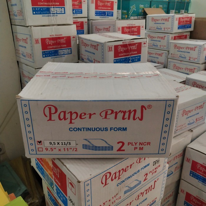 

Continuous Form 9.5"X11/3" 2Ply (2Ply Bagi 3) Terbaru