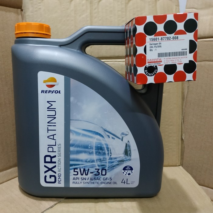 Paket Oli Repsol 5W-30 4L + Filter Oli Daihatsu #Promo Harga Spesial