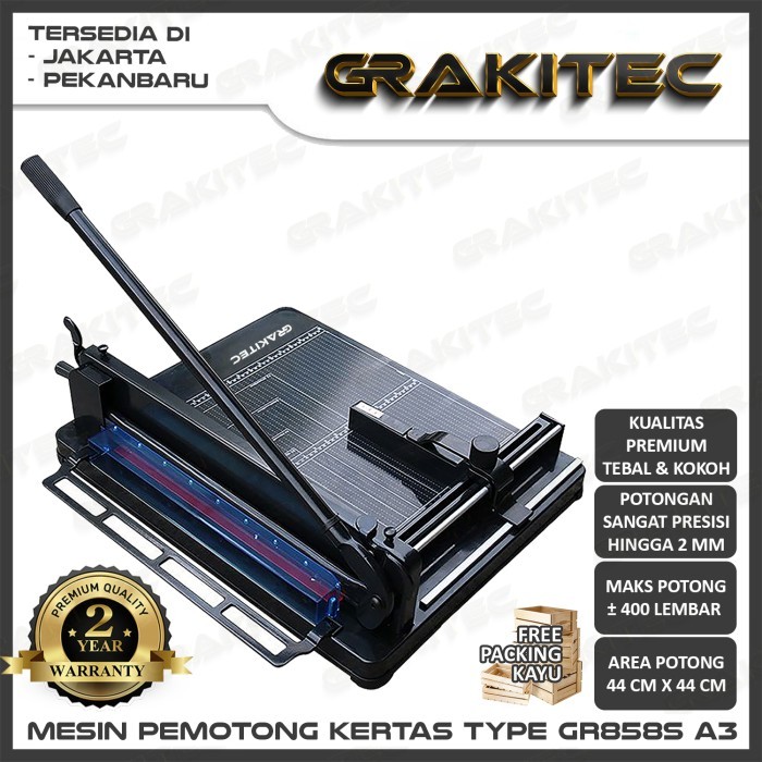 

Terlaris Mesin Pemotong Kertas 1 rim Grakitec Type GR858s A SALE