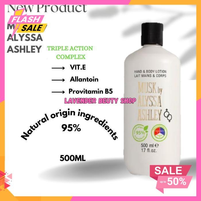 MUSK ALYSSA ASHLEY TRIPLE ACTION COMPLEX LOTION 500ML - BODY LOTION MUSK ALYSSA ASHLEY TRIPLE PRODUK