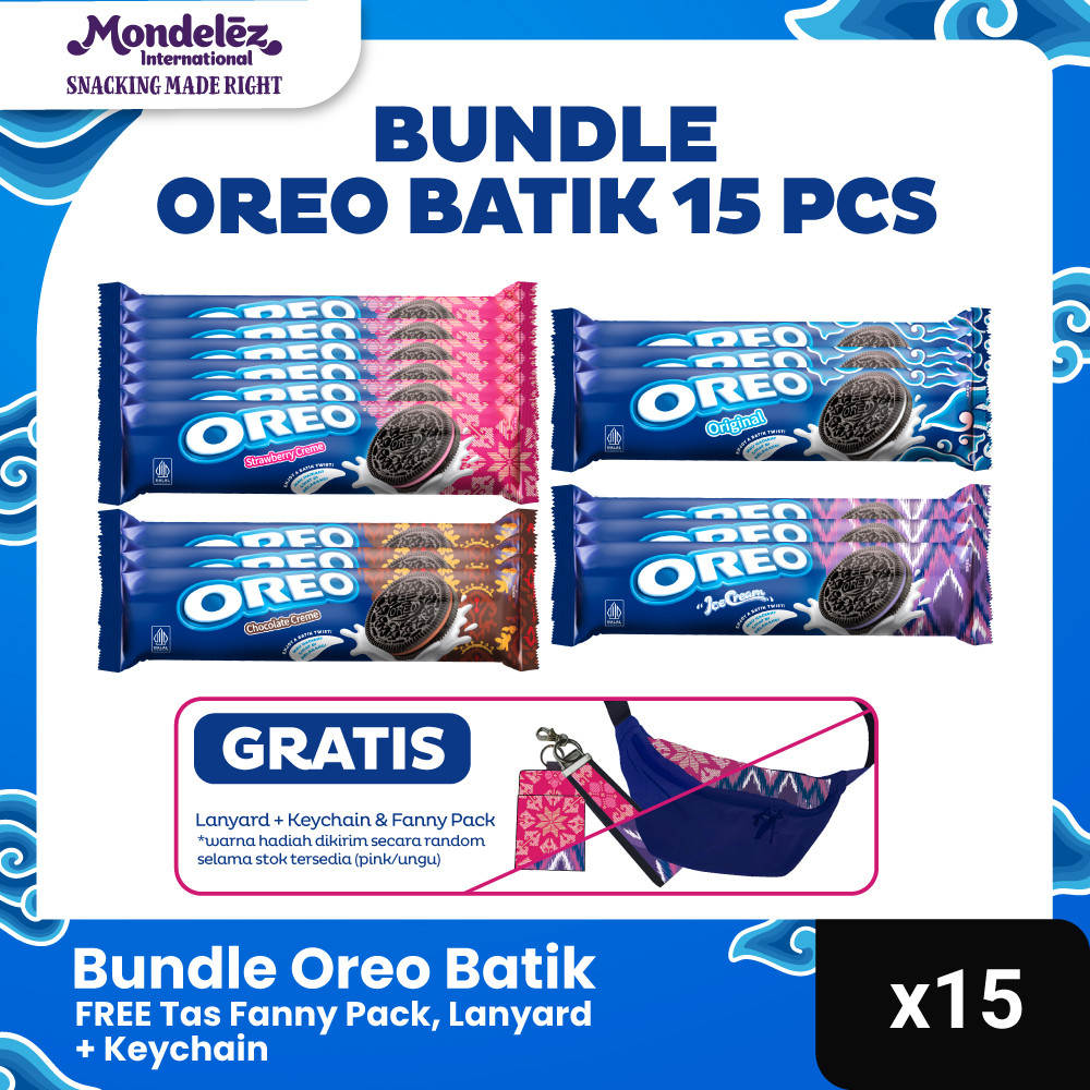 

Bundle Oreo Batik FREE Keychain + ID Card + Fanny Pack - 119.6G x 15 [ LIMITED EDITION ]