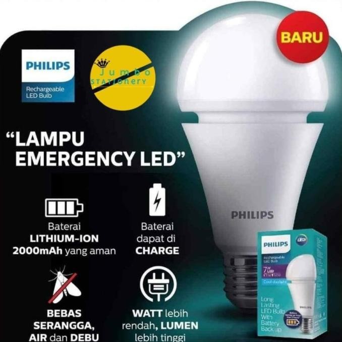 Lampu LED emergency PHILIPS. Lampu anti #matilistrik. Lampu darurat.