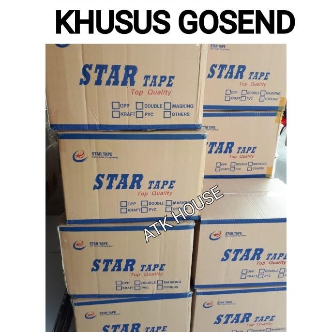 

BEBAS ONGKIR - GROSIR OPP Lakban Bening Coklat STAR 2inc 48mm*80yard DUS@72/Plakban