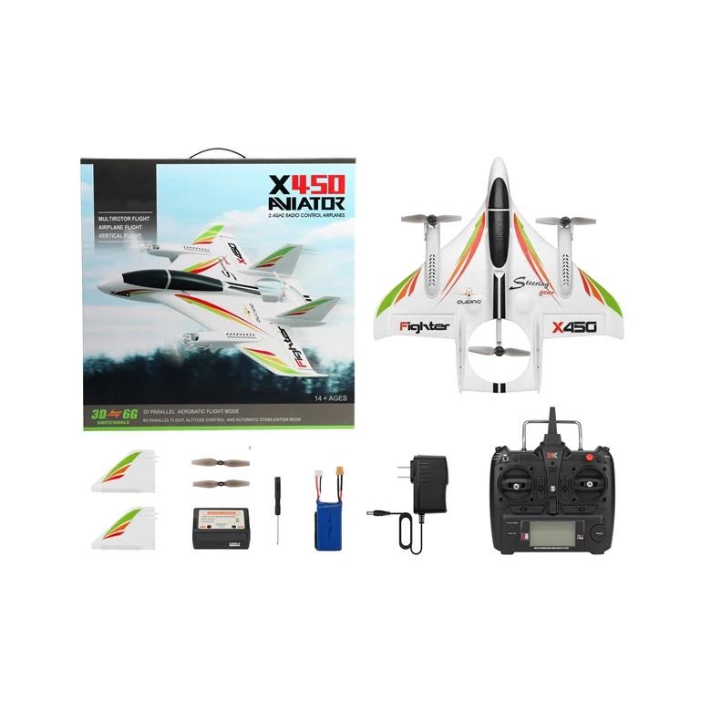 2019 ORIGINAL WLTOYS XK X450 RC AIRPLANE 6CH BRUSHLESS MOTOR HOLD HEIGHT DESIGN 3D/6G  TAKEOFF AND L