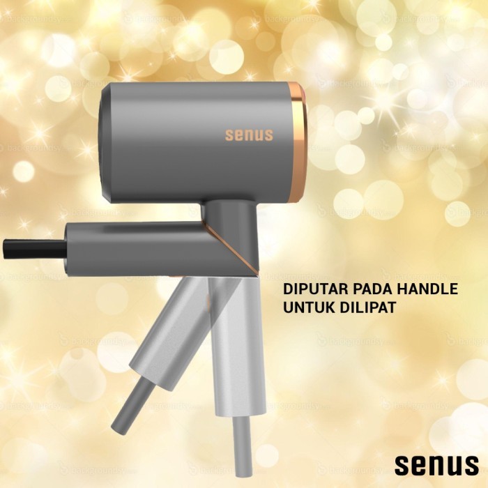 Senus Pro Travel Hair Dryer - Pengering Rambut Lipat 1600 W
