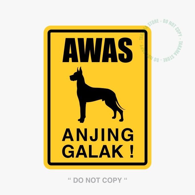 

BEBAS ONGKIR - RAMBU AWAS ANJING GALAK 30 x 40 cm PLAT ALUMUNIUM
