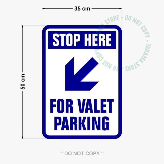

TERMURAH - Rambu valet parking 35cm x 50cm plat alumunium