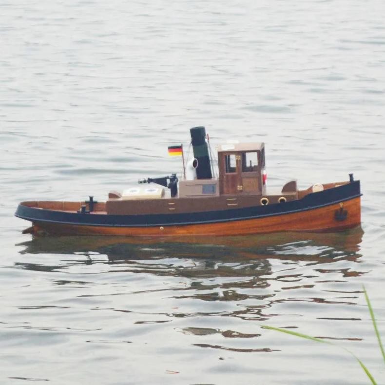 RC TUG MODEL 1/18 SIMULATION VINTAGE STEAM TUG MODEL ASSEMBLY KIT WITH ELECTRICAL FITTING
