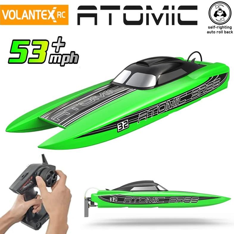 VOLANTEX RC BOAT ATOMIC SR85 80KM/H 56MPH HIGH SPEED AUTO ROLL BACK FUNCTION ALL METAL HARDWARES WIT