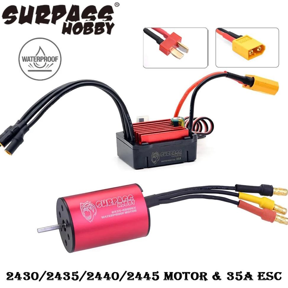 SURPASS HOBBY 2430 2435 2440 2445 BRUSHLESS MOTOR 25A 35A ESC FOR TRAXXAS HSP WLTOYS 1/16 1/18 RC TR
