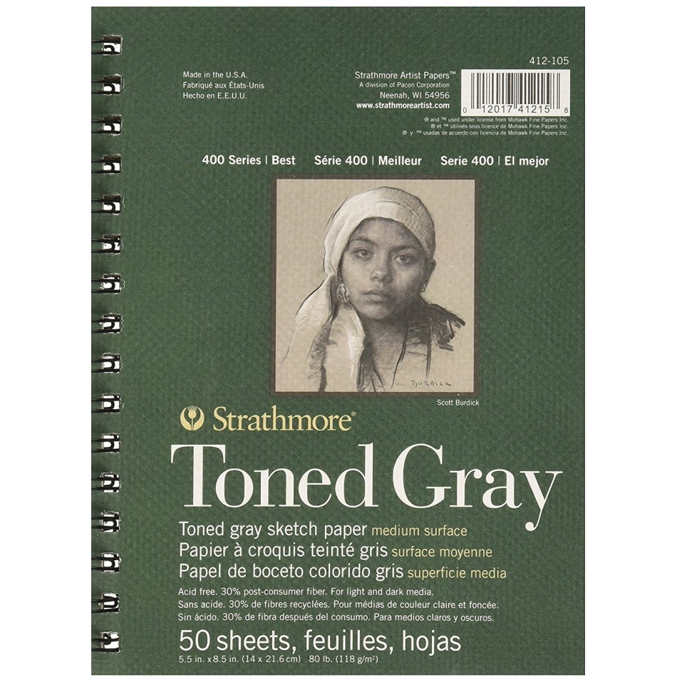 

Triyper Strathmore Toned Gray 5.5" X 8.5" Sketch Pad - 50 Sheets