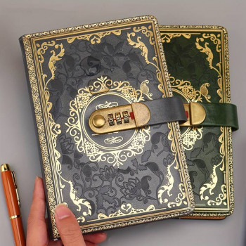 

JESJELIU Buku Jurnal Leather Notebook Diary 200 Halaman with Lock