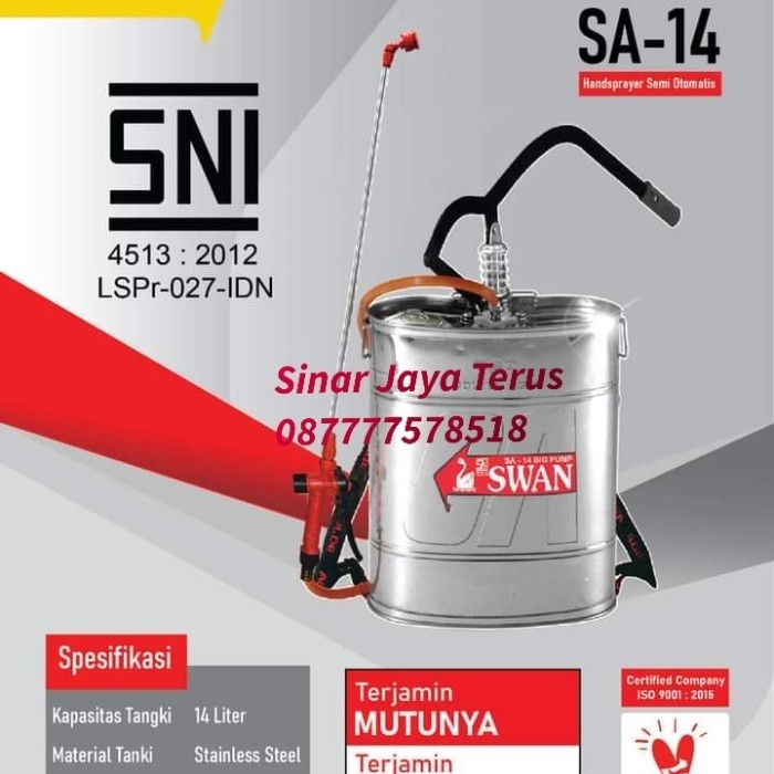 Bagus Sprayer Swan Sa 14 # Hand Sprayer Swan 14 Liter