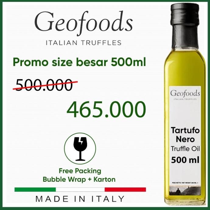 

Premium Black Truffle Oil 250 ml Geofoods imported Italy Tartufo Nero