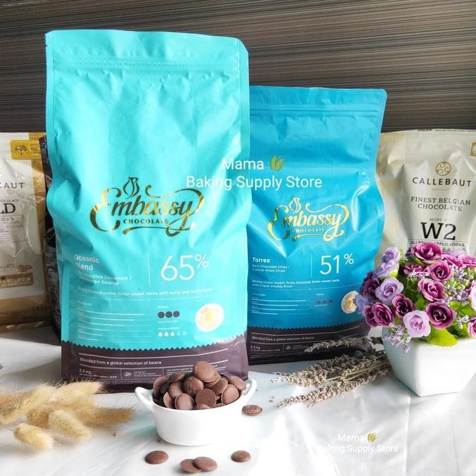 

Tulip Easy Melt Couverture Chocolate Button 65% Oceanic 500 Gr Repack Terlaris