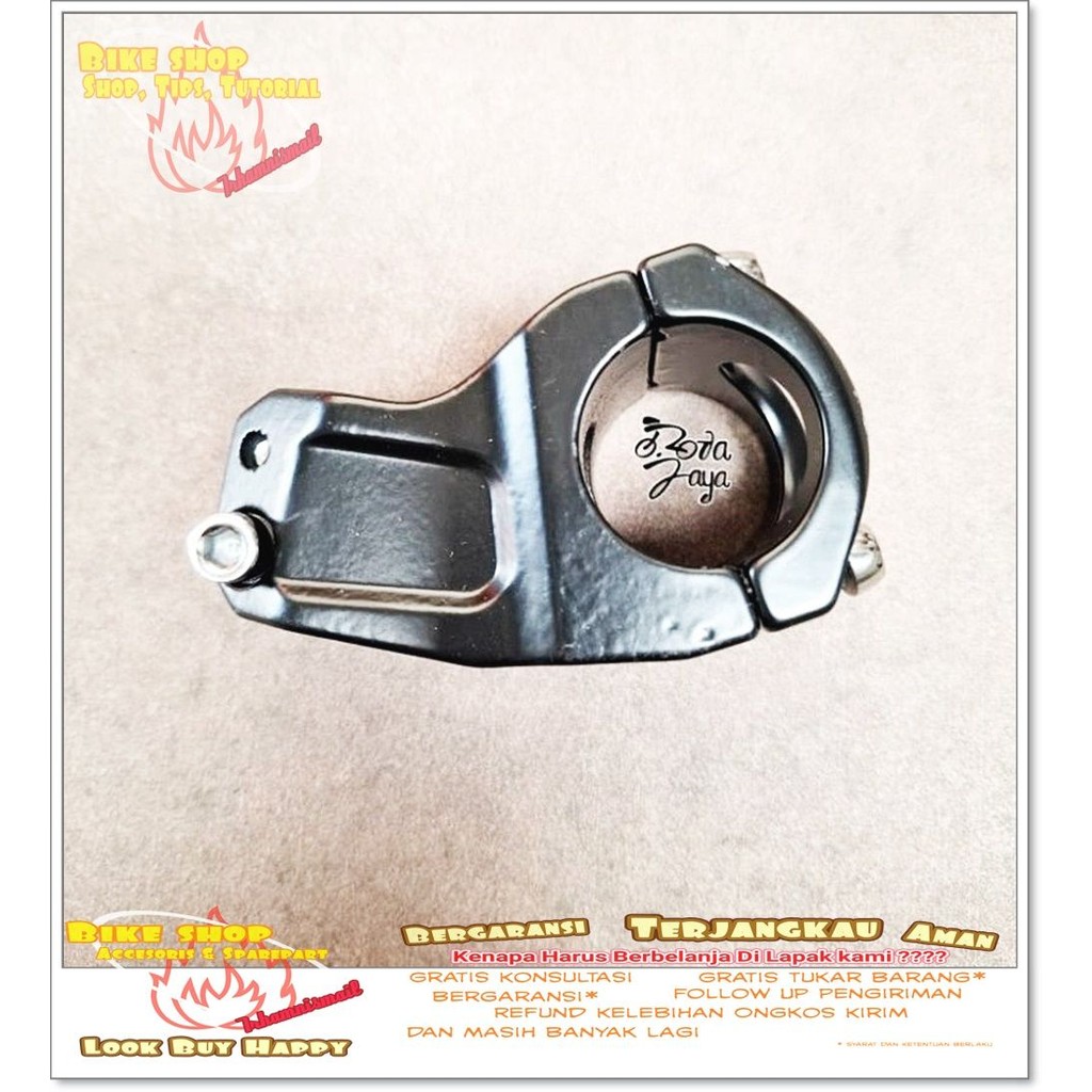 STEM MTB OVER SIZE 31.8mm  ALLOY POLOS HITAM Sepeda MTB BMX