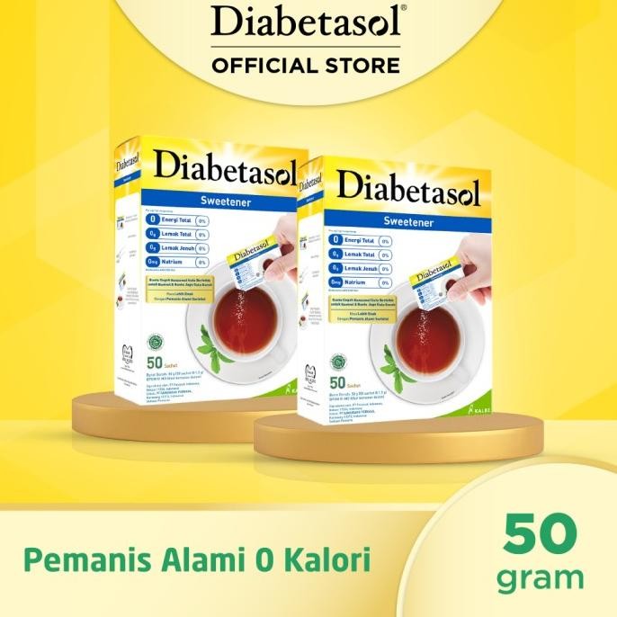 

Twin Pack Diabetasol Sweetener No Calories 50x1.5g