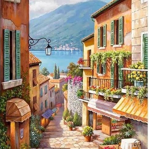 

Ready Stock Home Decor Canvas Paint By Number Kit Oil