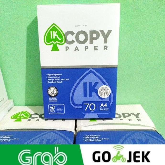 

NEW Kertas HVS A4 70 gr 1 dus gojek grab