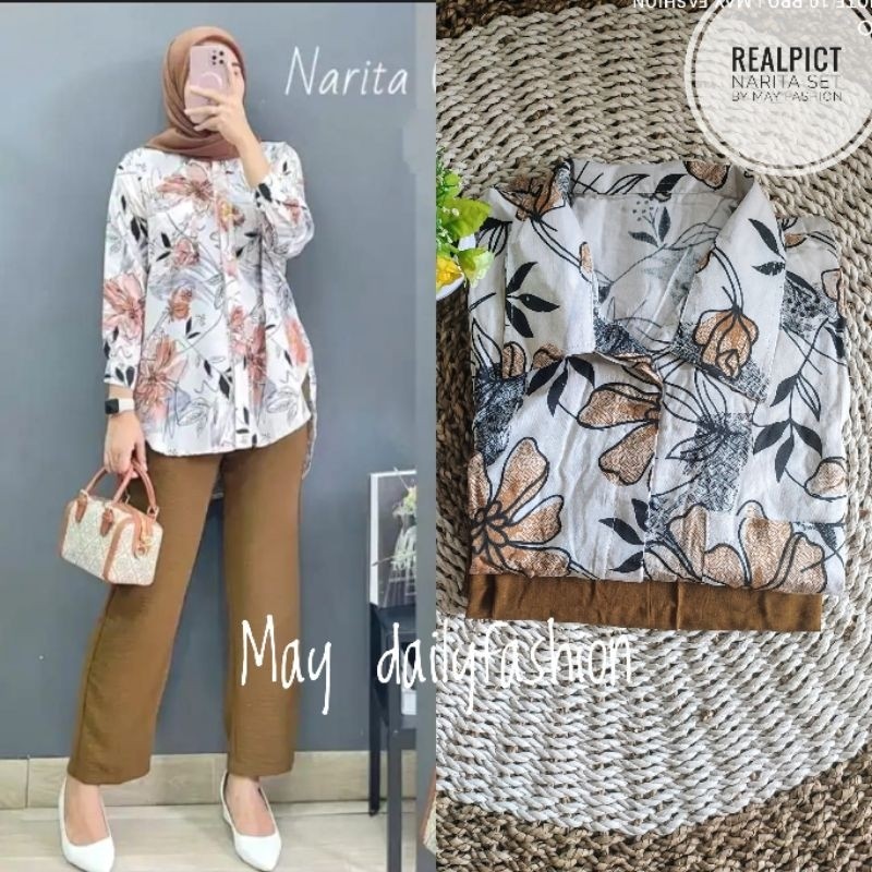 Baju Muslim FARA SET TUNIK POLOS/ CUSSO PREMIUM/SETELAN PAJAMAS BUSUI/ DAILY OUTFIT CANDY LADY