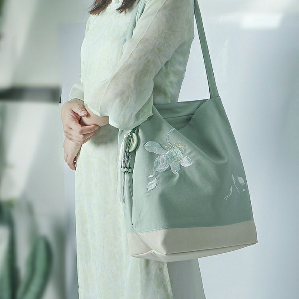 Women's Canvas Artistic Retro Chinese Style Ethnic Style Mori Girl Bag