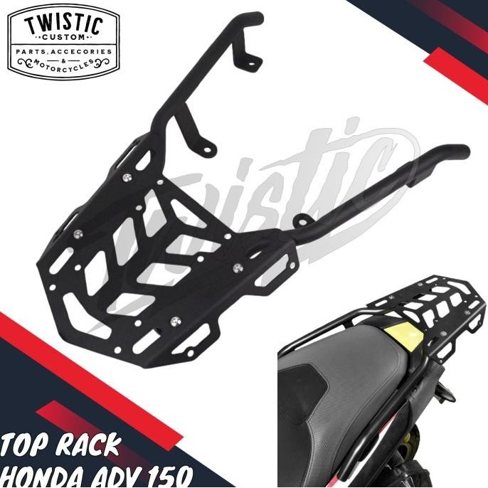 Bracket Dudukan Top Box Top Rack Behel Rak Tas Pannier Belakang Atas Touring Motor Honda Adv 150 Ori
