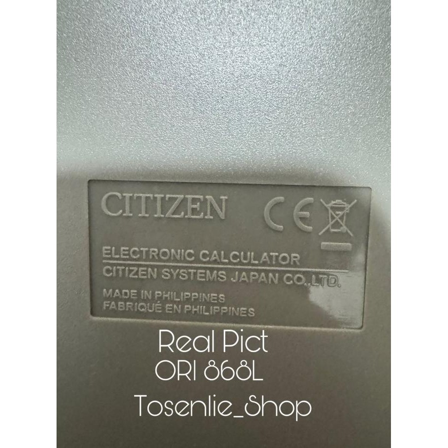 

Original Kalkulator Citizen Type Sdc 868 L - Citizen Sdc 868 L Ori