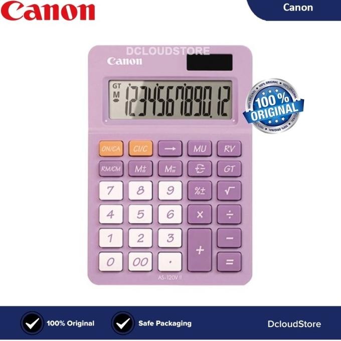 

Calculator Canon As 120V Ungu Kalkulator Meja