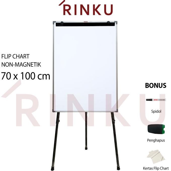 

Baru Flip Chart Papan Tulis Non Magnetik Rinku 70X100 Cm Premium