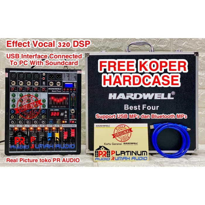 Cuci Gudang Mixer Audio Hardwell Bestfour / Best Four (Original) Soundcard + Koper