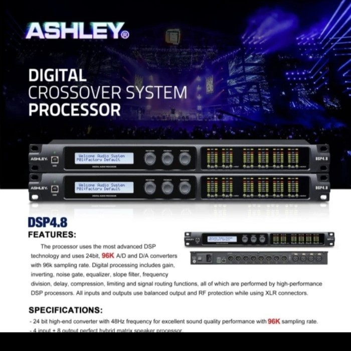 Cuci Gudang Speaker Management Ashley Dsp 4.8 4 Input 8 Output