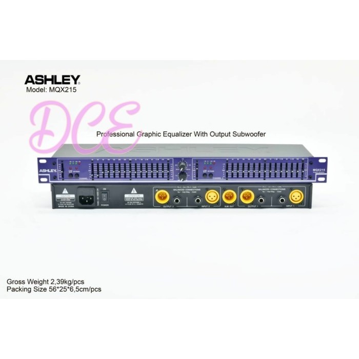 Termurah Equalizer Ashley Mqx215 Mqx 215 2 X 15Channel Sub Original