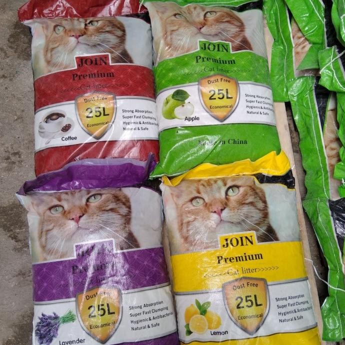 Go - Sen Pasir Join 25 liter Pasir Kucing Gumpal - Wangi
