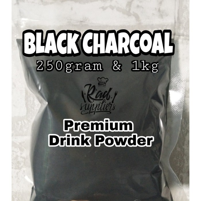 

Black Charcoal Latte 1Kg, Premium Drink Powder 1Kg, Halal..