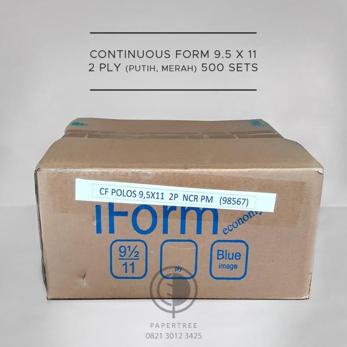 

BEBAS ONGKIR - CONTINUOUS FORM i-Form Econo 2 PLY 9.5 x 11 atau 9.5 x 11 /2 (bagi 2)