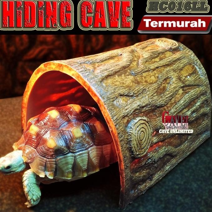 HC016 Hiding cave tempat bersembunyi tortoise sulcata pardalis reptile