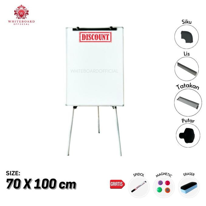 

Baru Flipchart / Papantulis Presentasi 70 X 100Cm / Sakana Premium