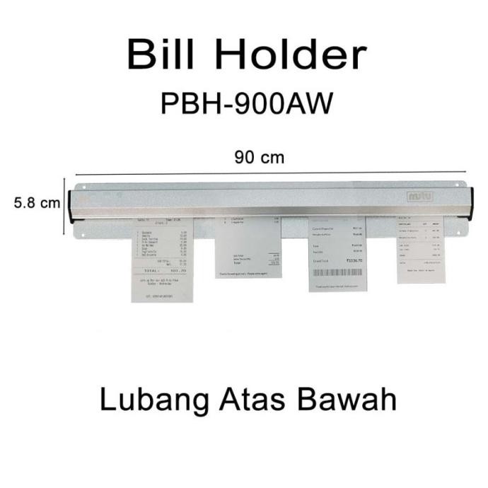 

TERBARU - MUTU Penjepit Kertas Cafe Order / Bill Holder / Paper Rail PBH-900AW