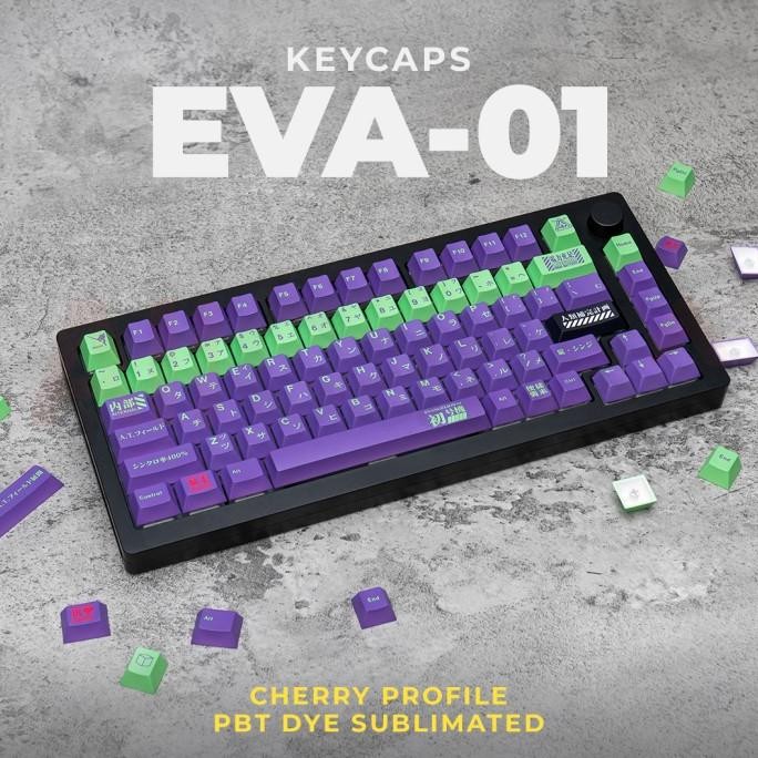 TERLARIS - EVA-01 Evangelion PBT Dye Sub Keycaps