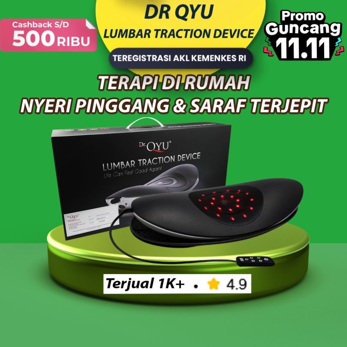 Terlaris Dr. Qyu Lumbar Traction Device Gogomall Terapi Saraf Terjepit