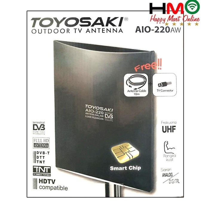 Antena TV Digital Indoor & Outdoor Toyosaki AIO 220 / AIO-220