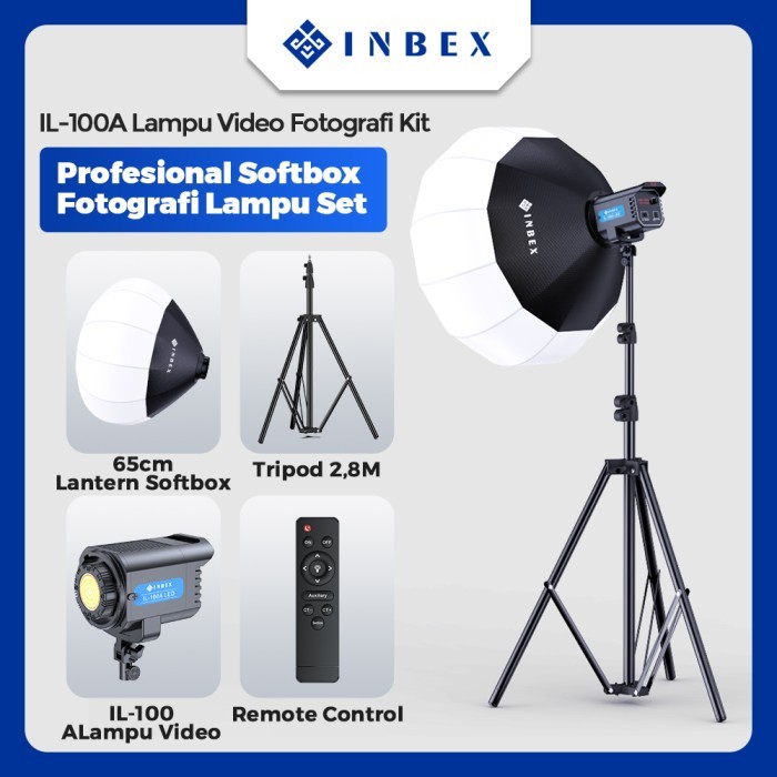 Promo Inbex Collapsible Lantern Softbox Paket Studio Lightstand Live Lampu