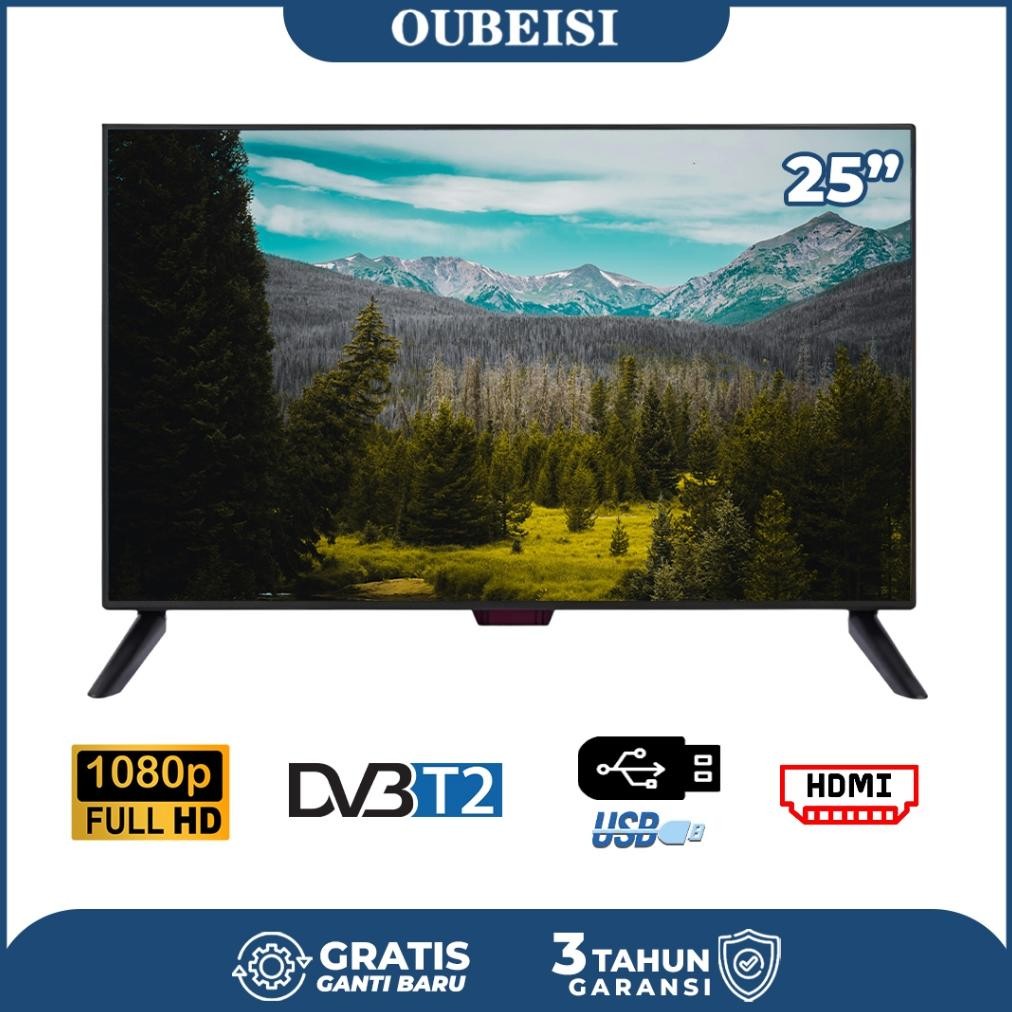 OUBEISI TV Digital  TV LED 21/22/24/25 Inch FHD Digital TV Monitor Murah Garansi 1 Tahun Penggantian