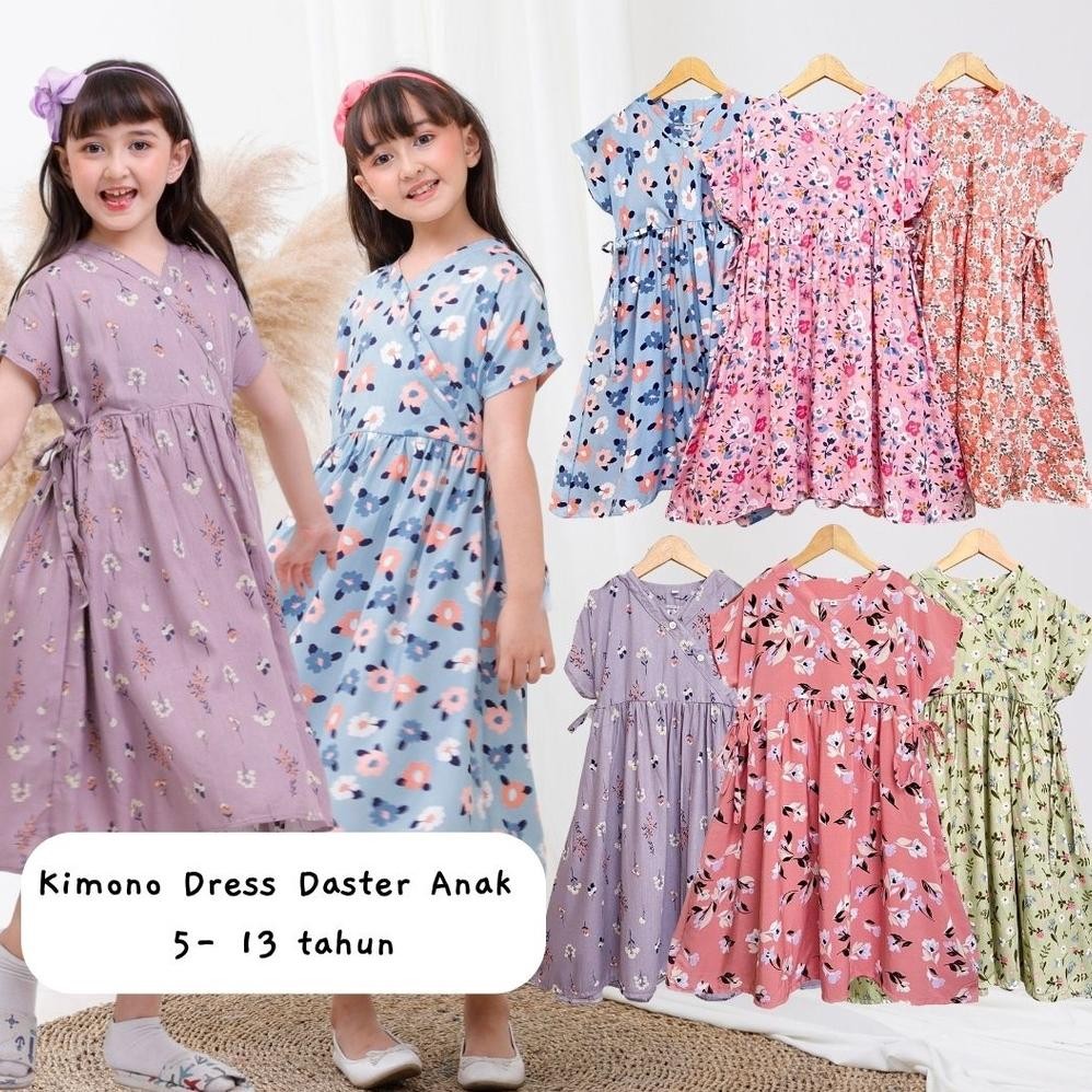 Daster Kimono Dress Rayon Anak 5-13 tahun | daster remaja Couple