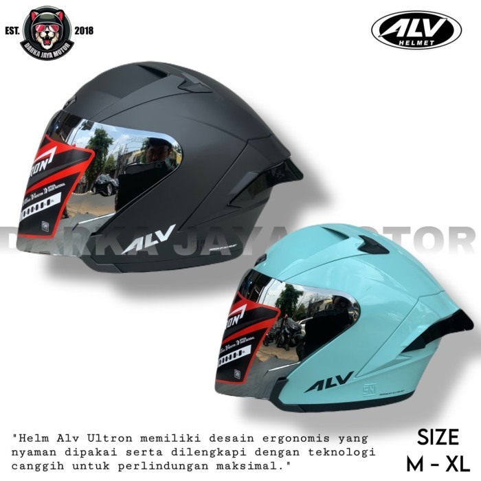 HELM ALV ULTRON SOLID HELM HALF FACE ALV ULTRON PAKET GANTENG