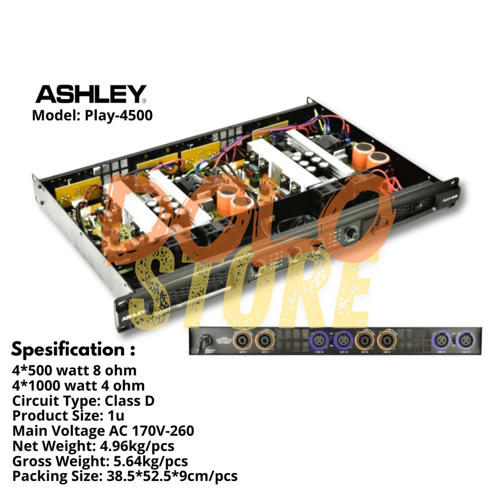 ORIGINAL POWER AMPLIFIER ASHLEY PLAY-4500