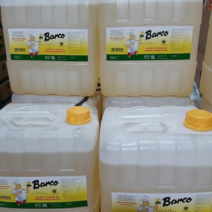 

Minyak Goreng Kelapa Barco 18liter ( gojek grab only )