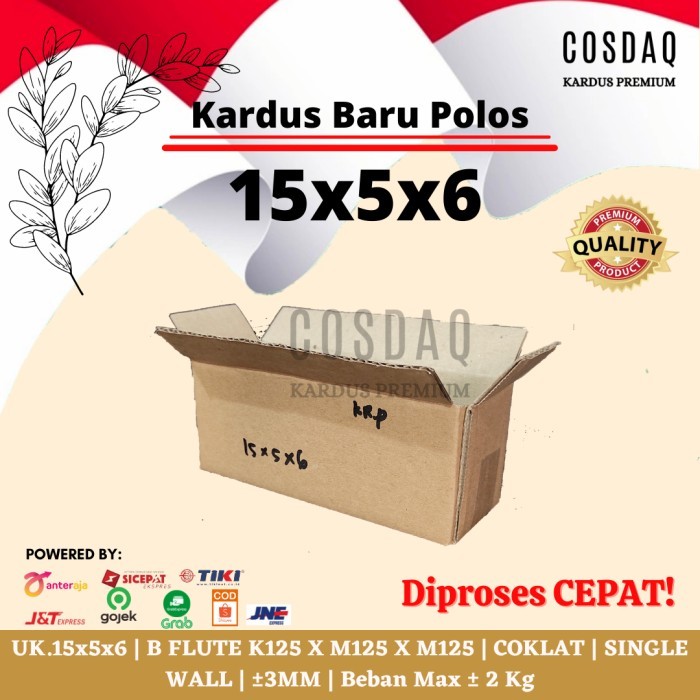 

DUS KARDUS PACKING 15x5x6 cm KARDUS BARU POLOS KUAT KARTON BOX MURAH