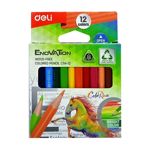 

S11374 PENSIL WARNA DELI 100141979 C114-12 COLORED 12 COLORS MAJU BERSAMA (20250126)