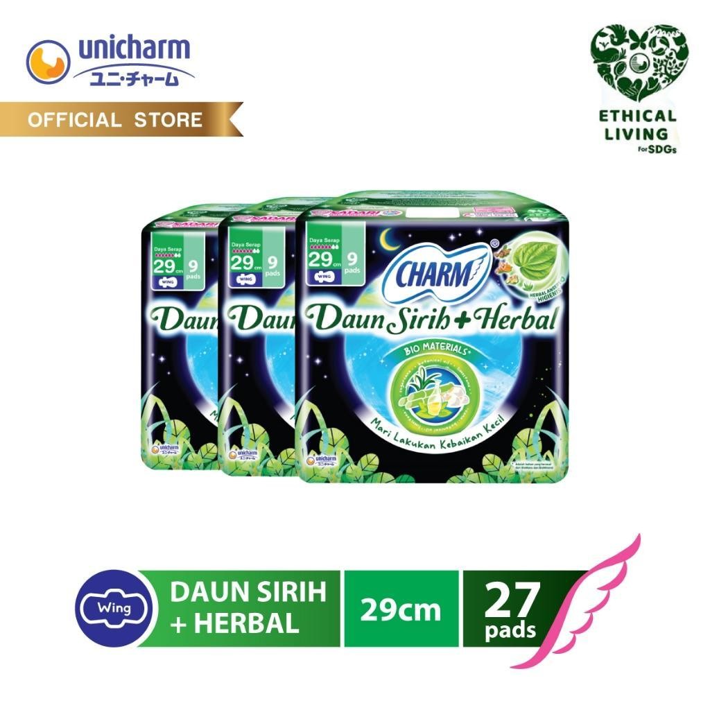 Charm Pembalut Daun Sirih + Herbal - 3 Packs - AMS